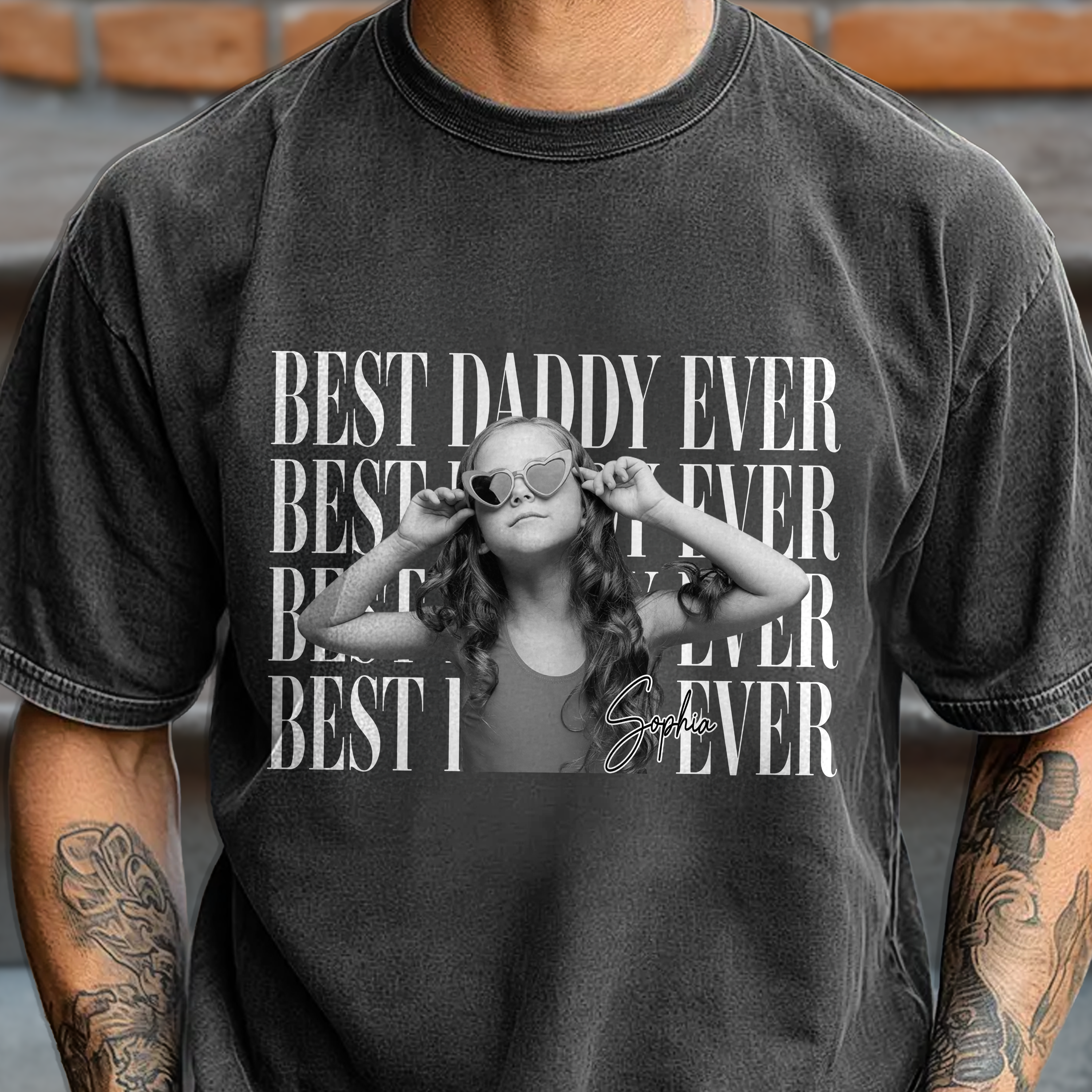 Personalized Vintage Photo Best Dad Mom Ever Comfort Shirt HA75 921276 (New)