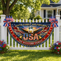 Custom Name American Flag Eagle 250th Anniversary 1776-2026 Non-Pleated Fan Flag LM32 669339