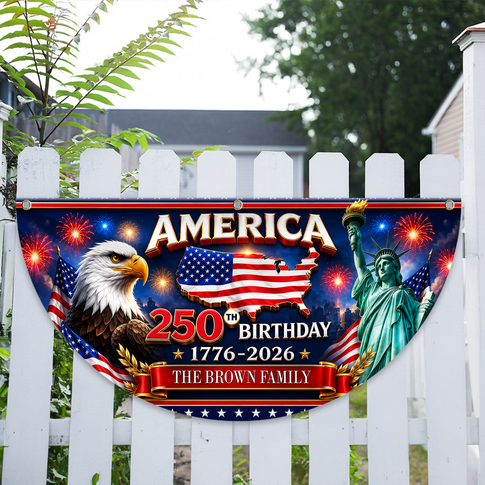 Celebrating USA 250th Birthday Non Fan Flag 250 Years Of Freedom Flag CH07 911972