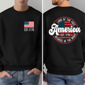 America Est. 1776 Land Of The Free Because Of The Brave Front & Back Dark Shirt LM32 669239
