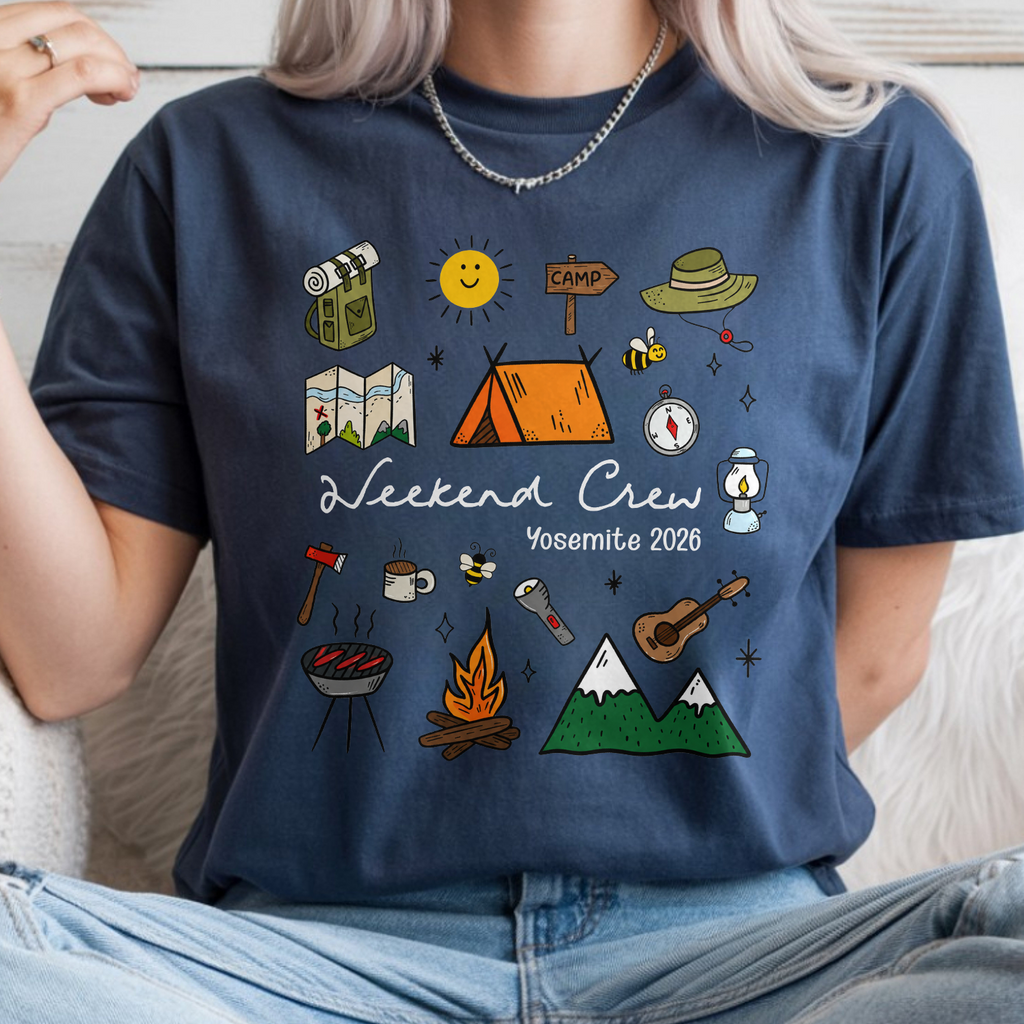 Personalized Weekend Crew 2026 Comfort Shirt, Camping Trip, Family Camping Vacation Gift TH10 170431