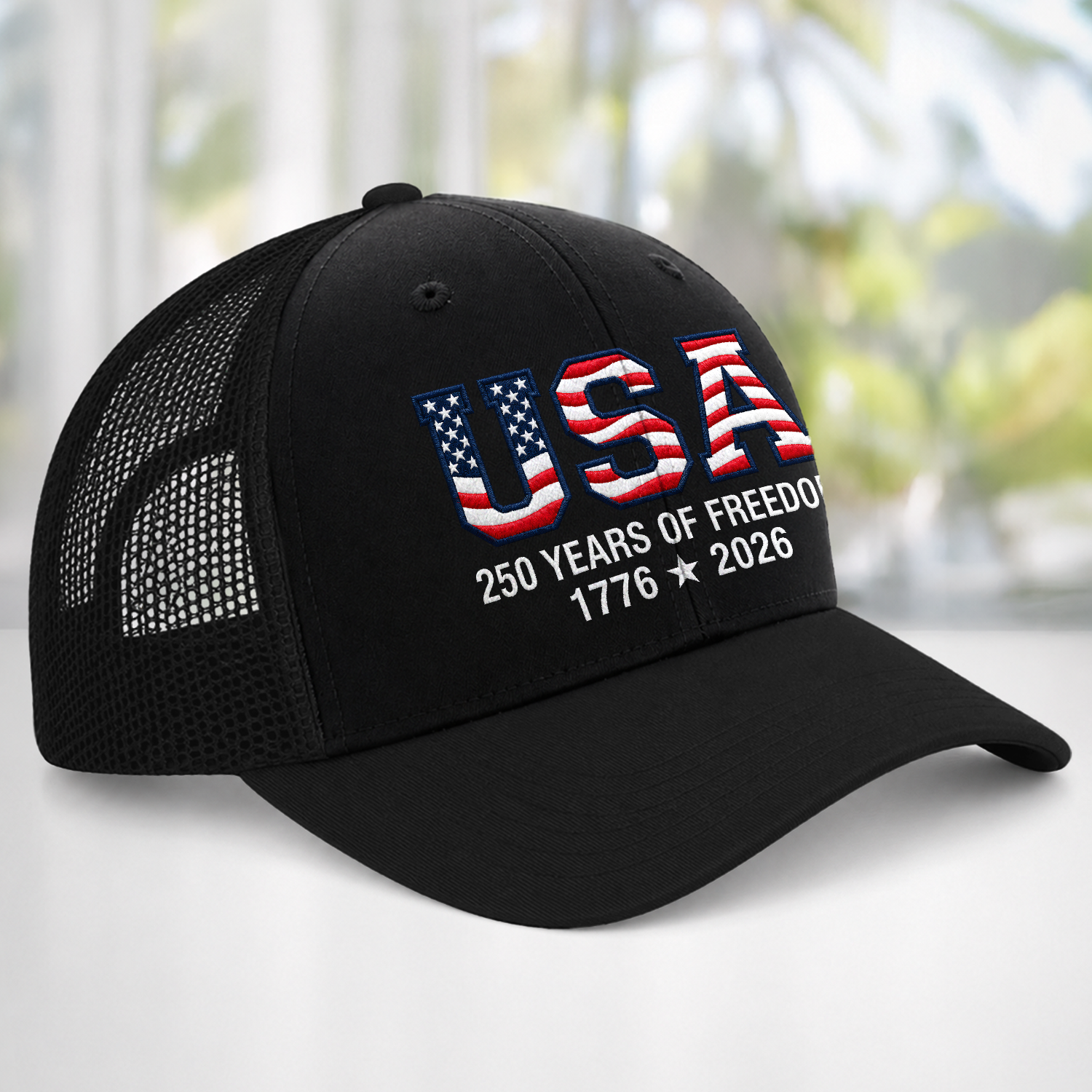 USA 250 Years Of Freedom Embroidered Trucker Hat CH07 911914