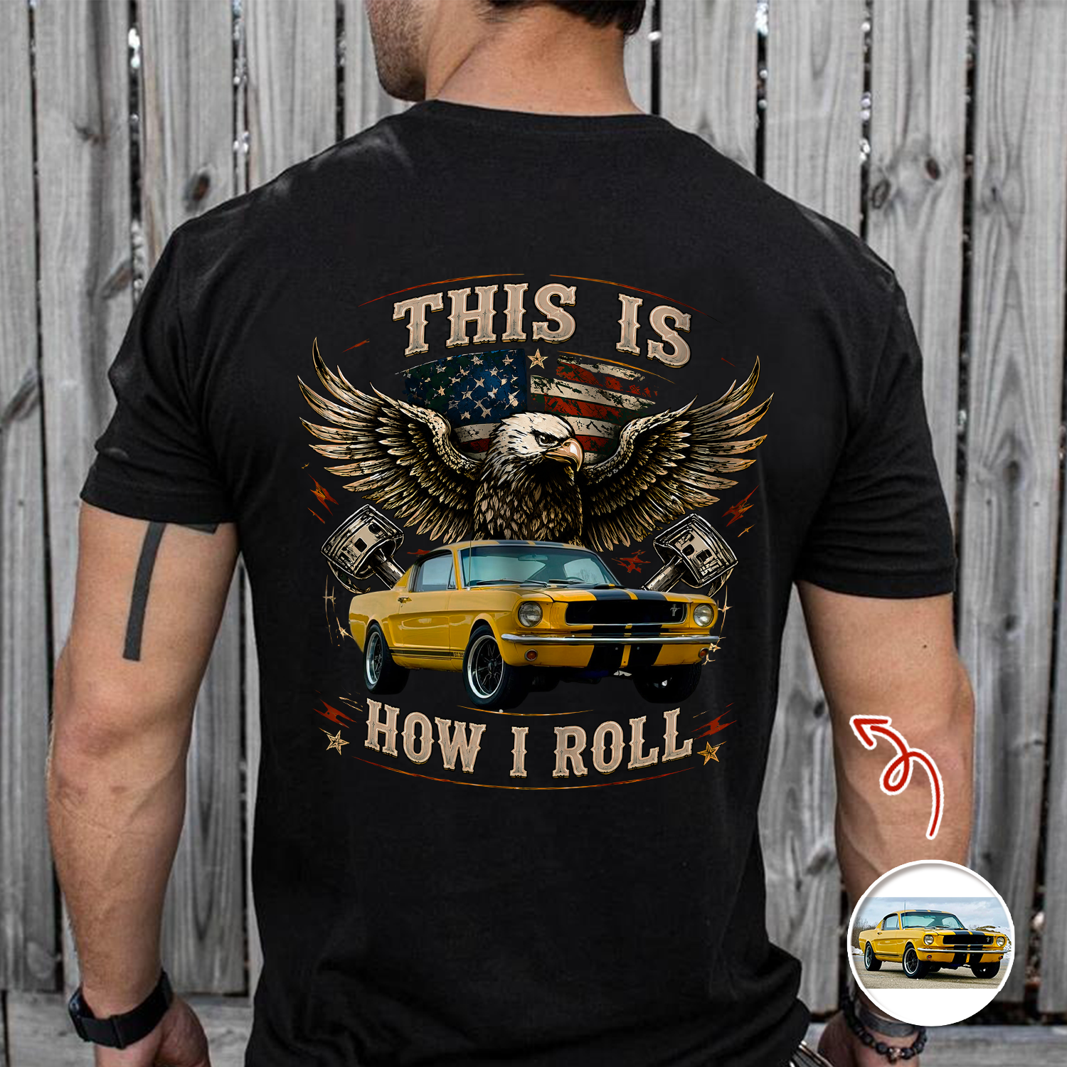 Custom Car Photo I'm Not Old I'm Classic Back Dark Shirt, Personalized Gifts For Dad, Grandpa, Family, Yourself CH07 180012