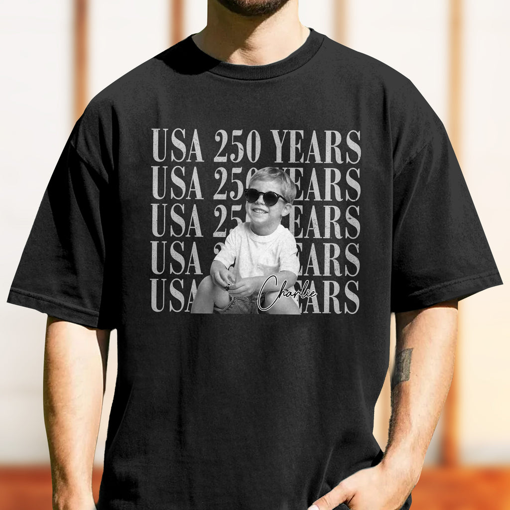 Personalized Vintage Photo USA 250 Years Freedom Comfort Shirt TH10 169975