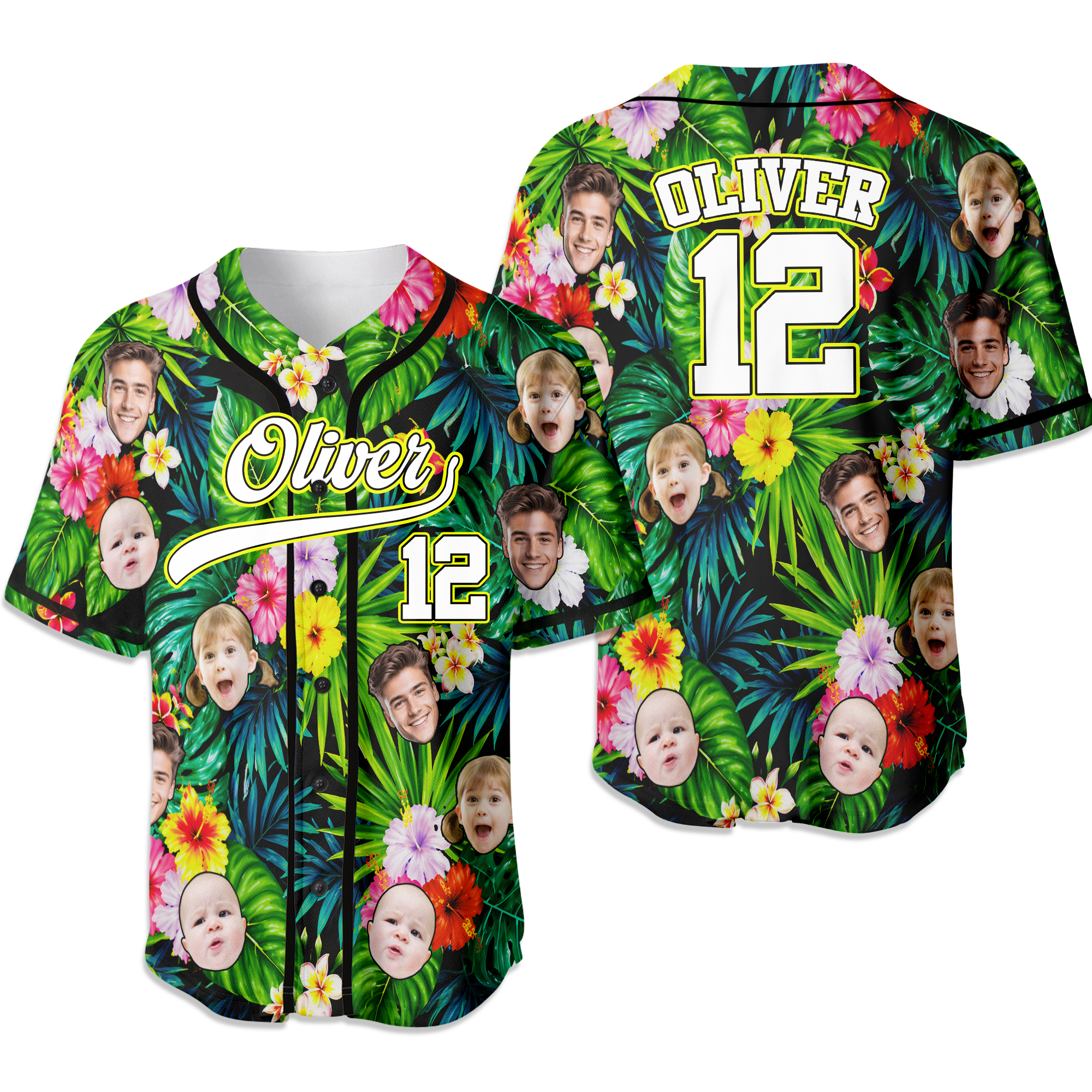 Custom Photo Hawaiian Baseball Jersey - Personalized Summer Gift CH07 911338