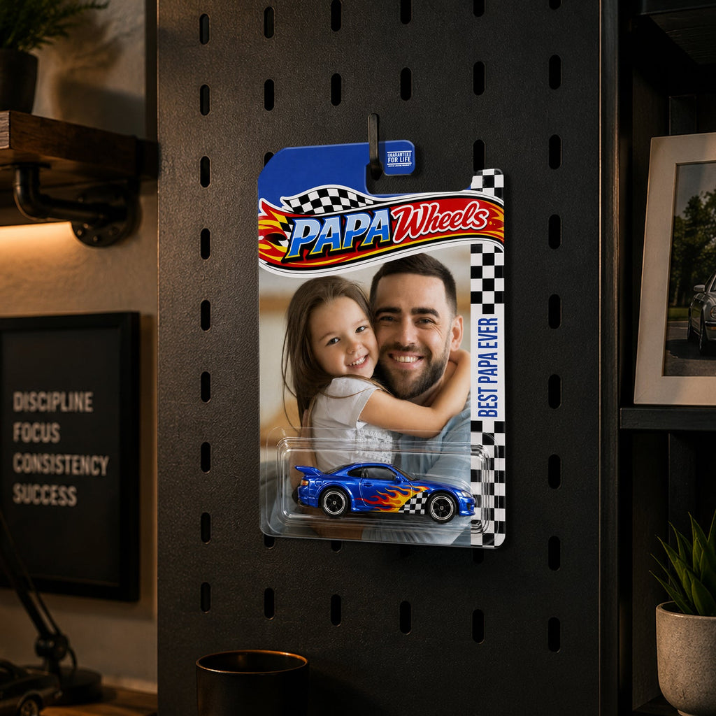 Custom Photo You’re Wheelie Cool Dad Wheels Packaging - Diecast Car Keepsake for Father’s Day LM32 669129