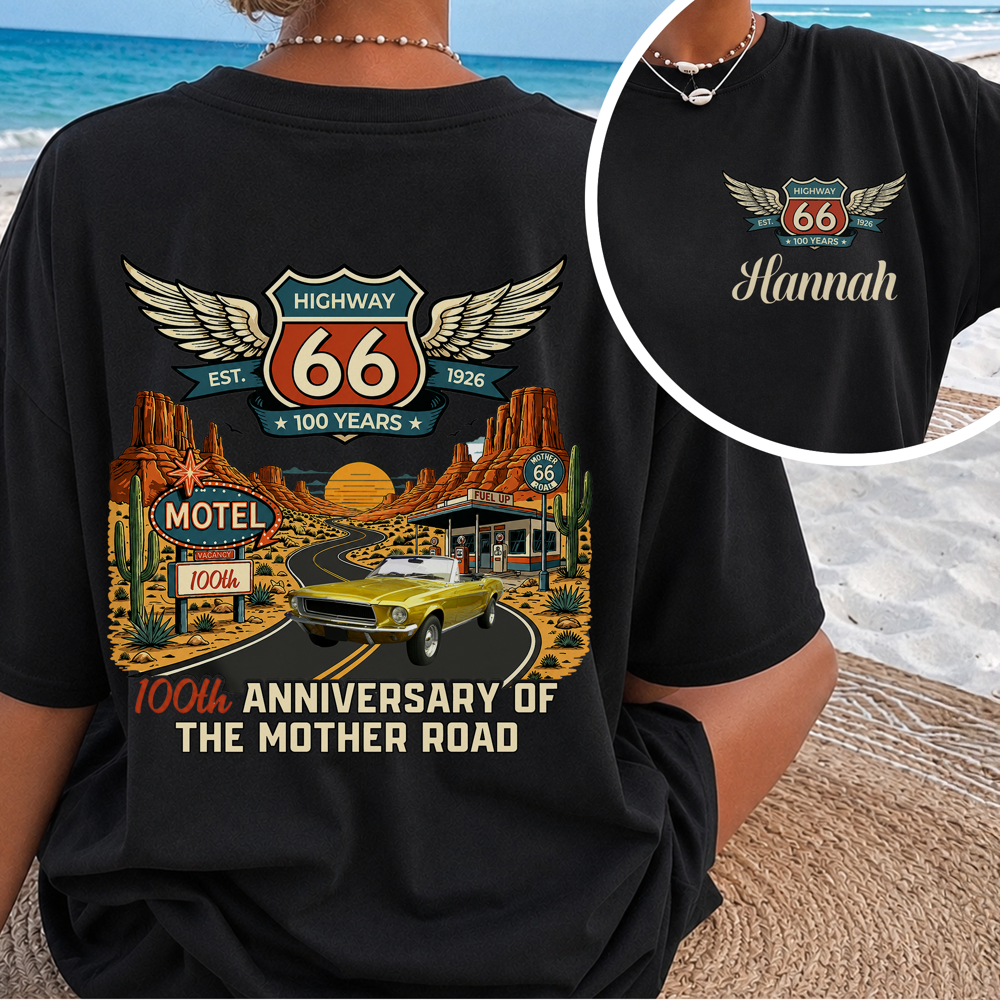 Route 66 100th Anniversary The Mother Road Back & Front Comfort Shirt Car Lover Gift CH07 911724