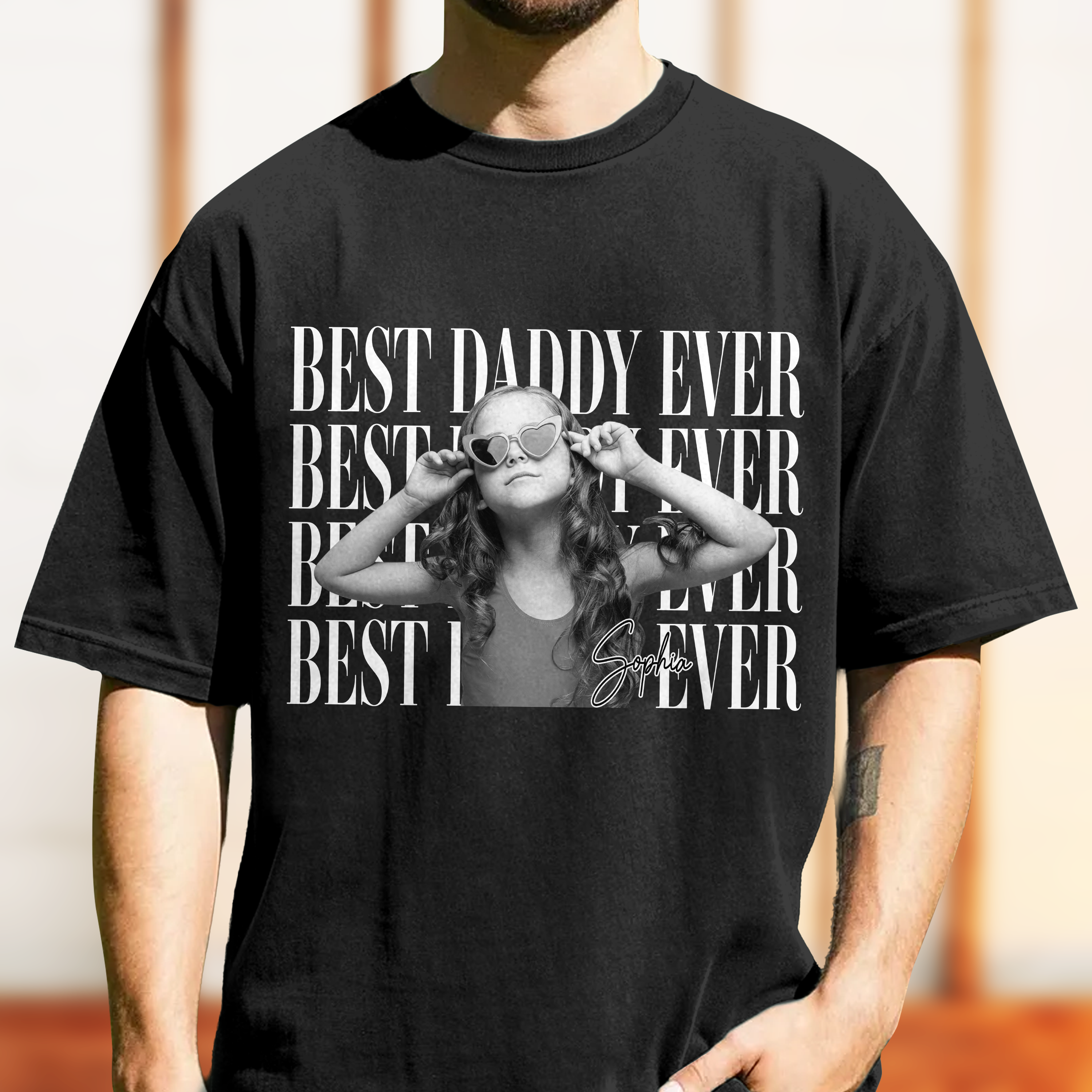Personalized Vintage Photo Best Dad Mom Ever Comfort Shirt HA75 921276 (New)