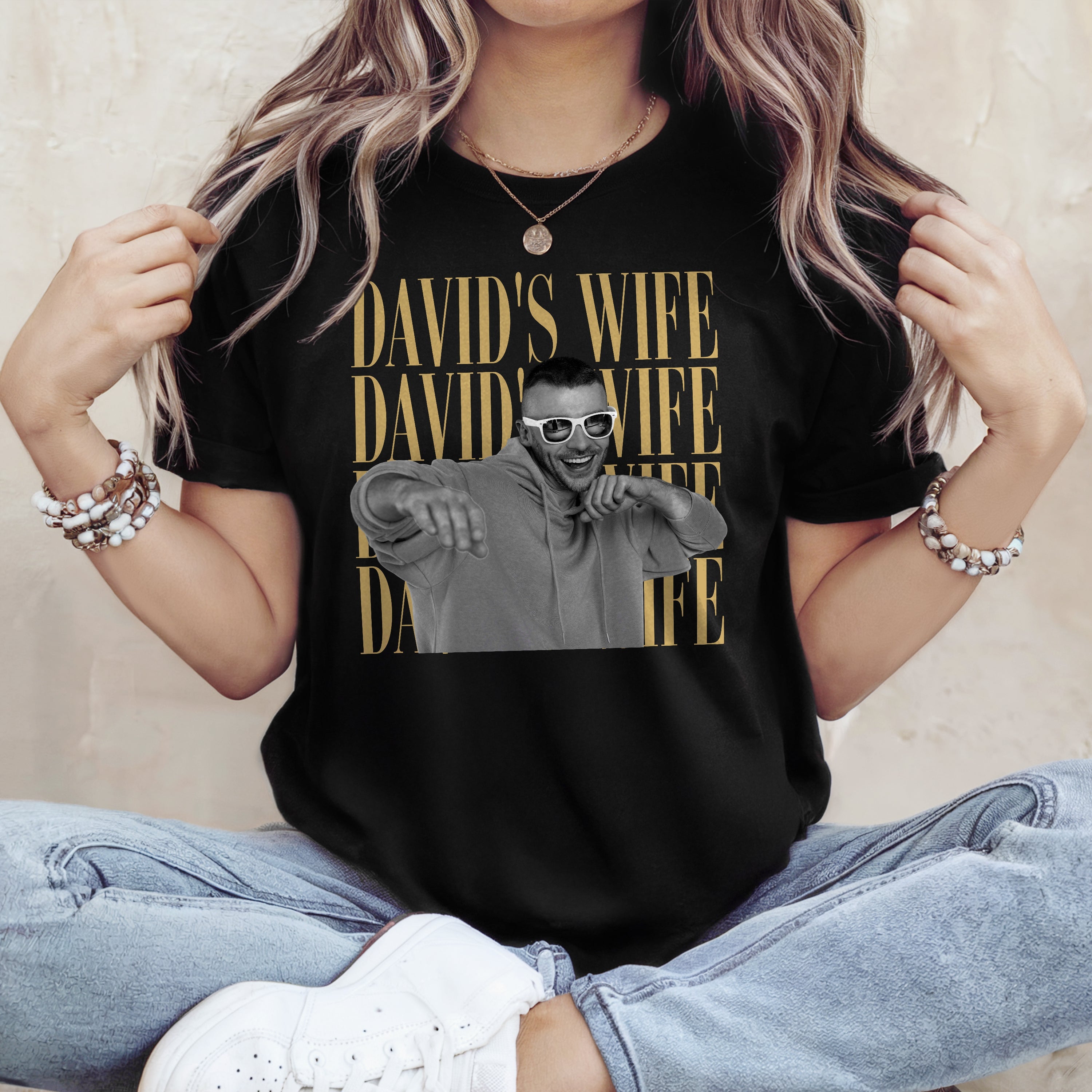 Custom Vintage Photo Wife, Husband Dark Shirt - Personalized Anniversary Gift HA75 921584