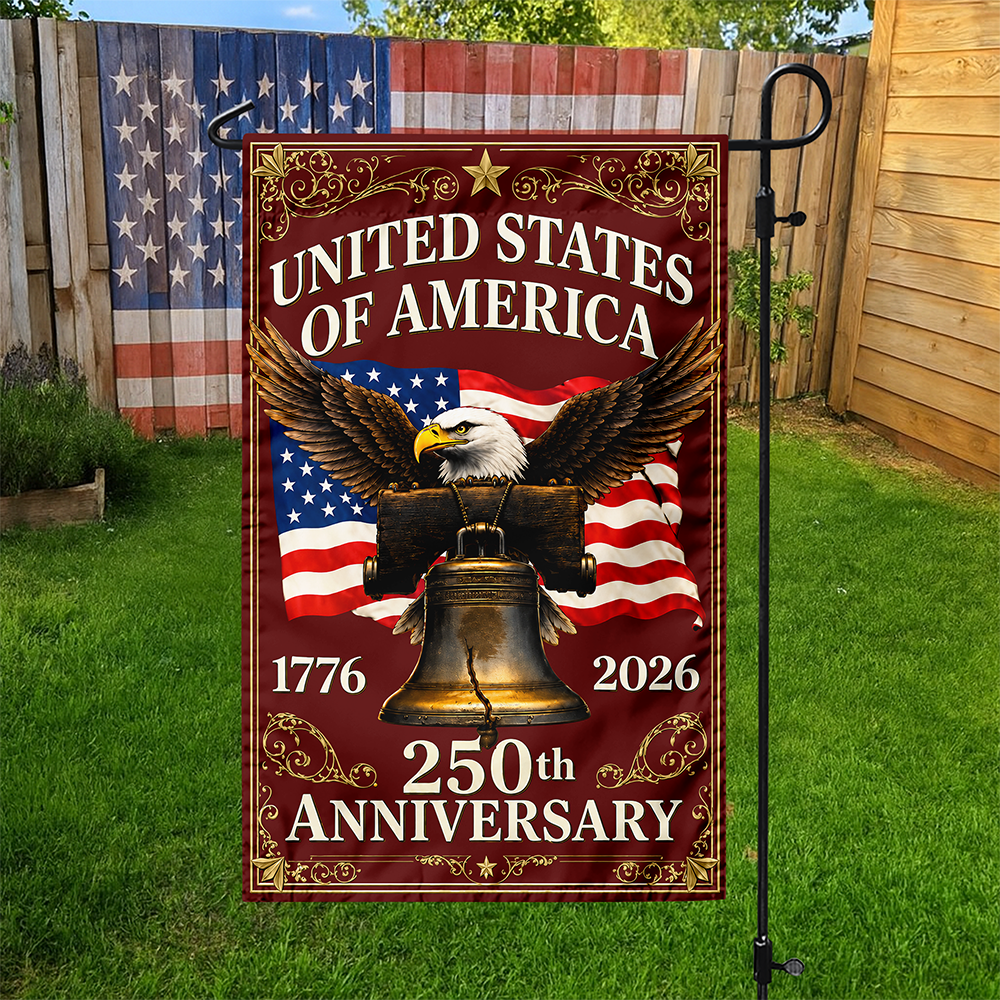 Personalized 250th Anniversary 1776–2026 Eagle & Liberty Bell Garden Flag LM32 669267