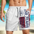 Personalized 250th Anniversary 1776-2026 American Flag Beach Shorts LM32 669235