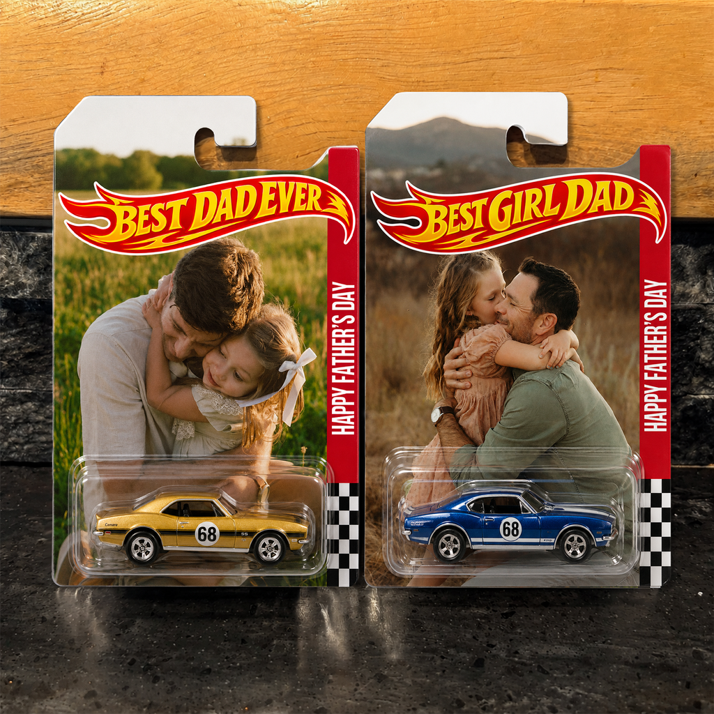 Custom Dad & Kids Photo Best Dad Ever Wheels - Personalized Father’s Day Keepsake CH07 911684