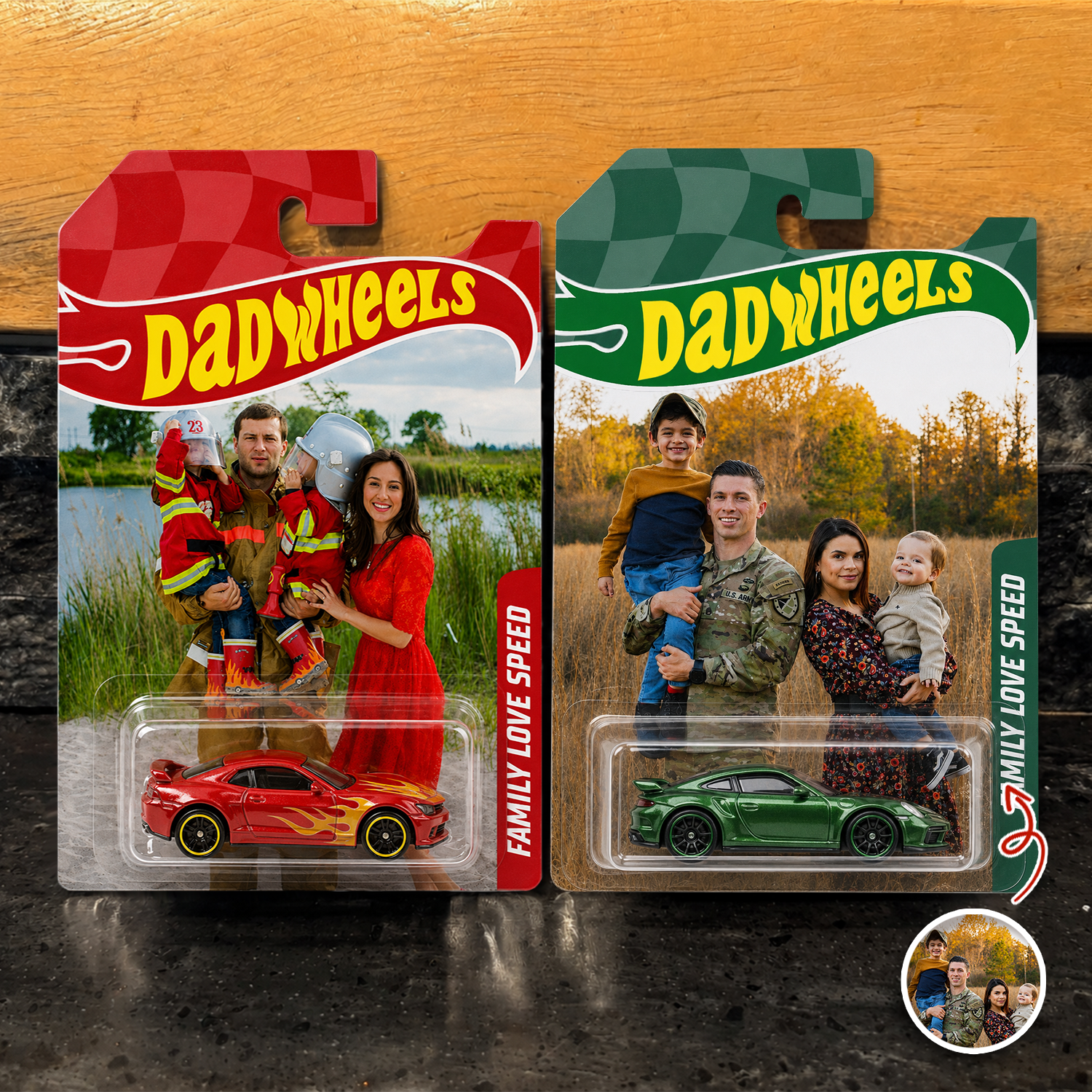 Custom Photo Family Love Speed Dad Wheels LM32 669159