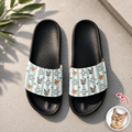 Custom Photo Best Cat Dad, Cat Mom Ever Slide Sandals - Gift For Cat Lovers HO82 902618