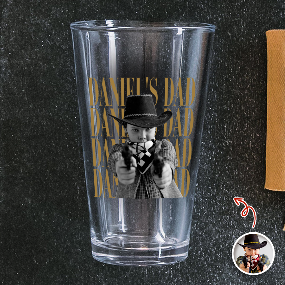 Personalized Vintage Photo Dad Gift For Father's Day Beer Glass TH10 170079