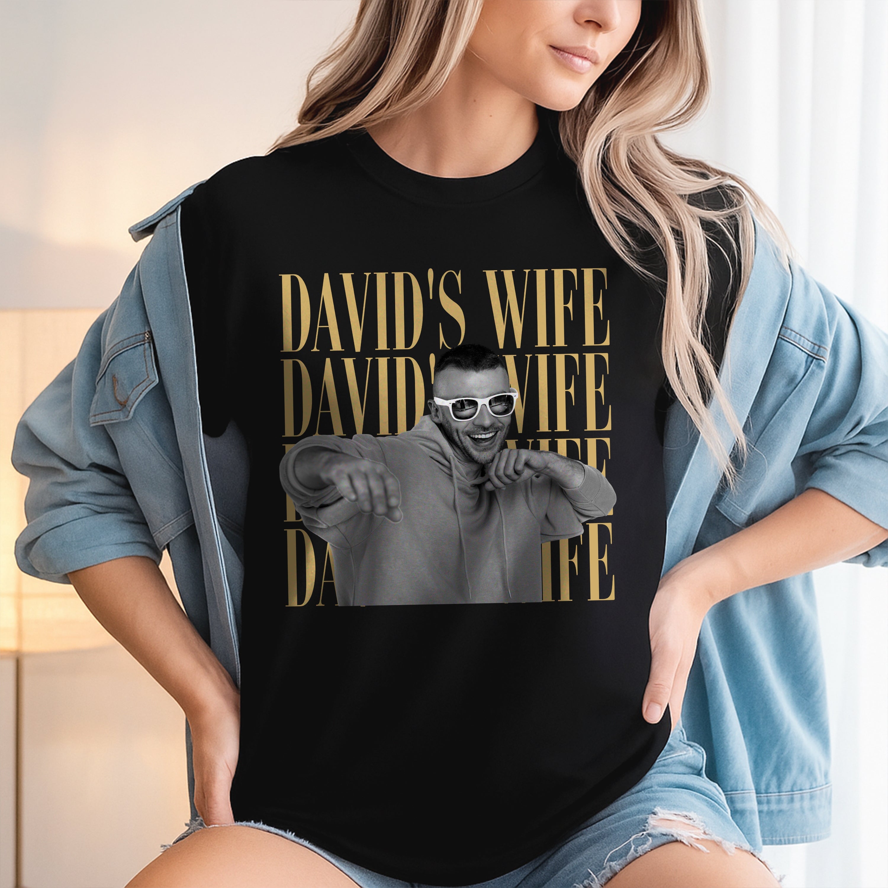 Custom Vintage Photo Wife, Husband Dark Shirt - Personalized Anniversary Gift HA75 921584