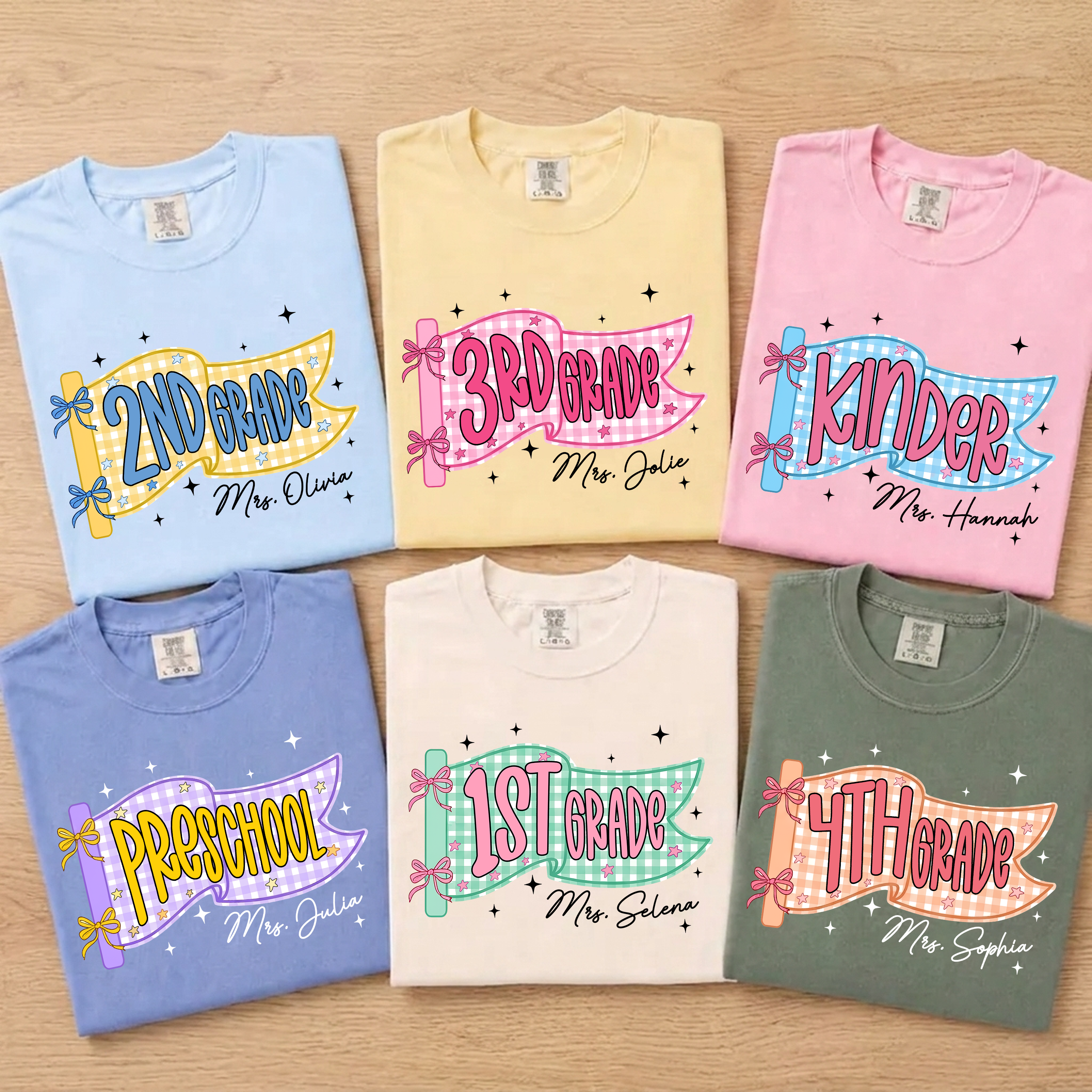 Custom Grade & Teacher Name Comfort Shirt - Personalized Teacher Gift CH07 180116