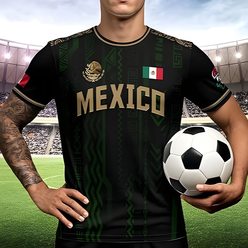 Mexico Soccer Jersey, Mexico Flag Aztec Eagle Jersey Tshirt Sport Lovers LM32 669443