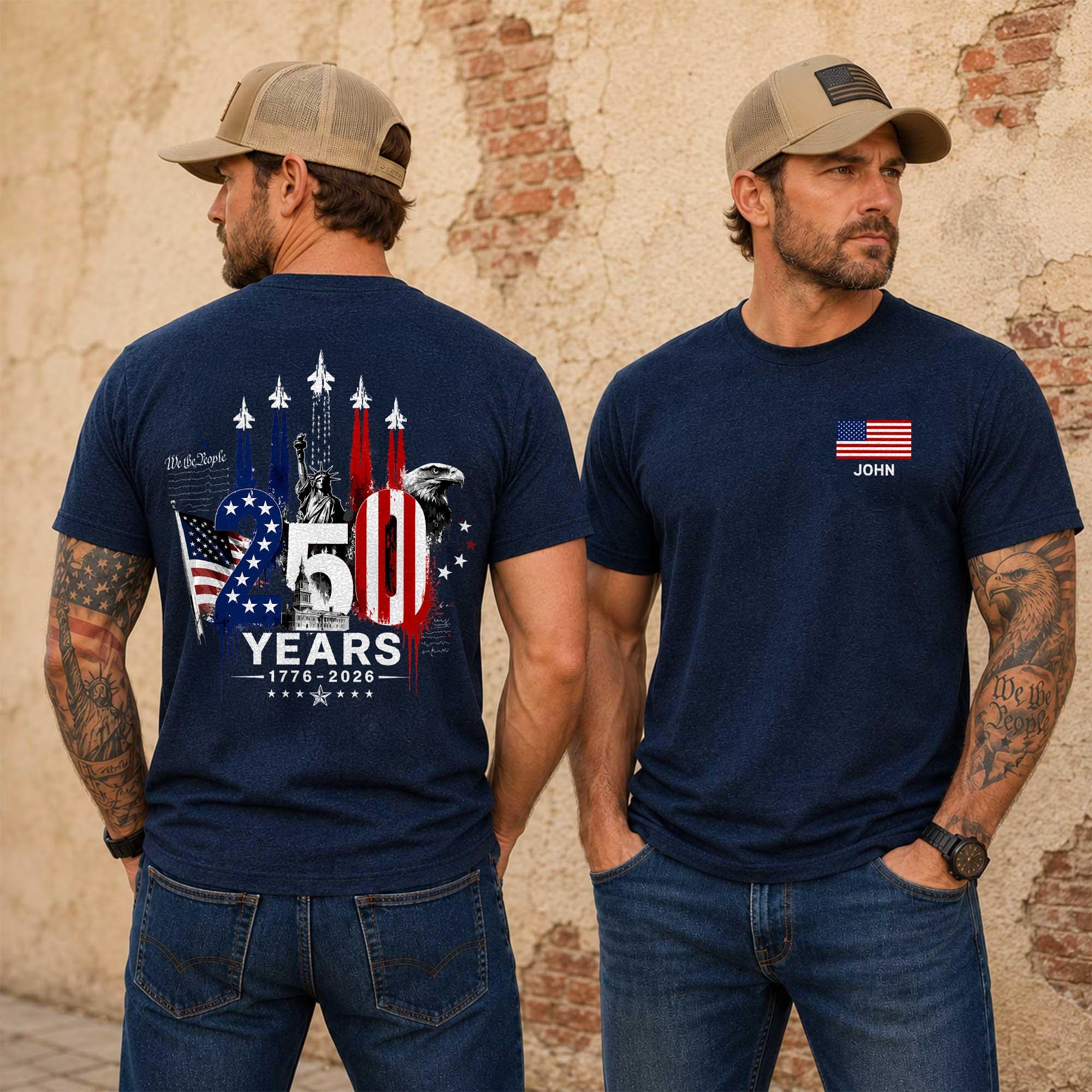 USA 250th Anniversary Comfort Shirt, Personalized American Flag Tee, 1776 2026 Patriotic Shirt, Independence Day Gift CH07 911978