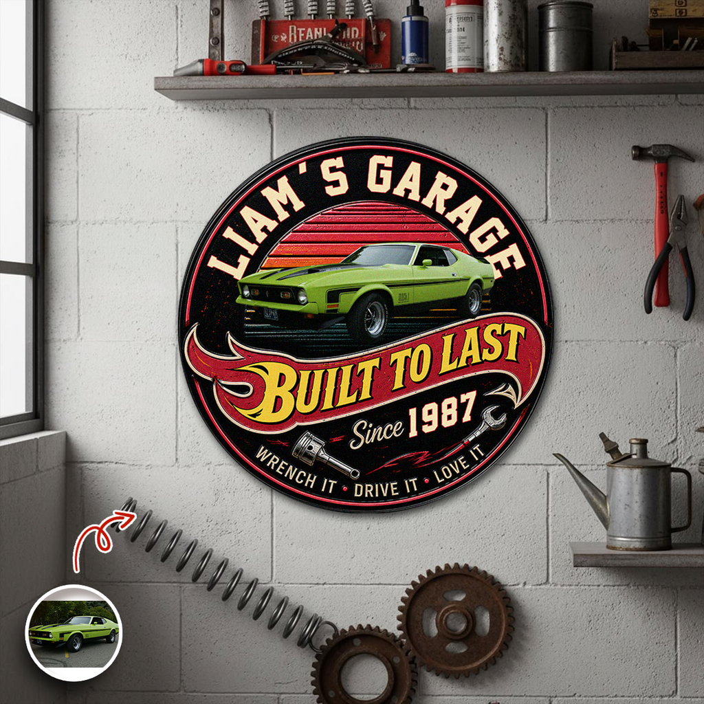 Personalized Built To Last Since Year Car Garage Metal Sign CH07 911792