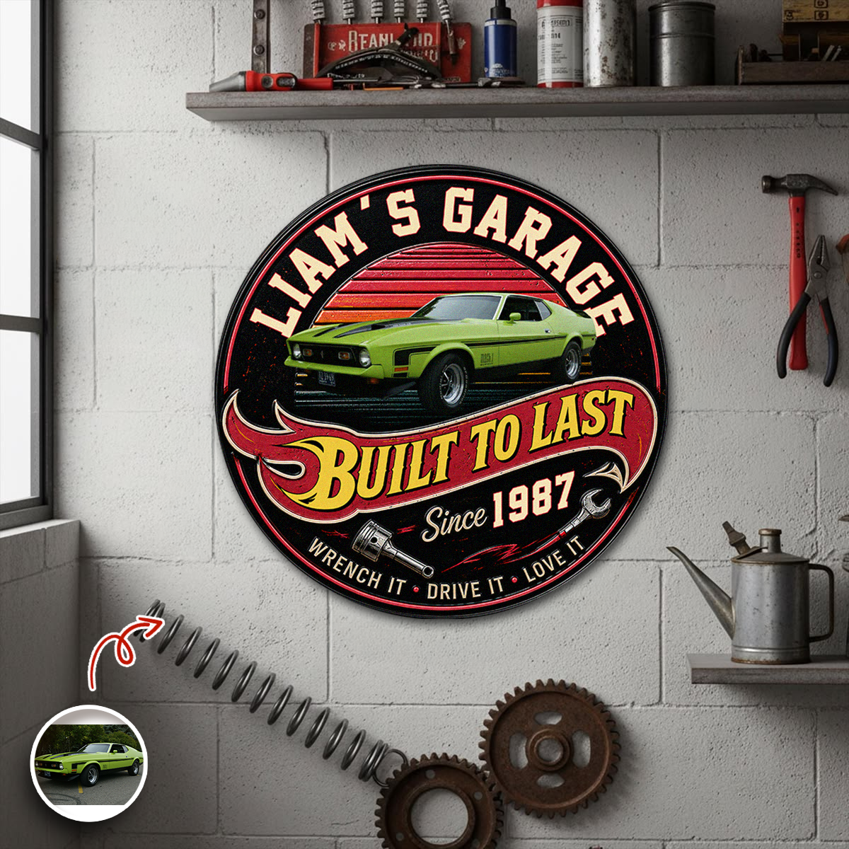 Personalized Built To Last Since Year Car Garage Metal Sign CH07 911792