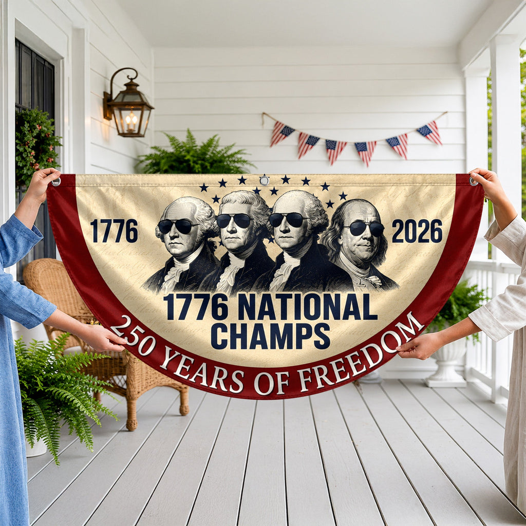 1776 National Champs 250 Years of Freedom Non-Pleated Fan Flag CH07 911974