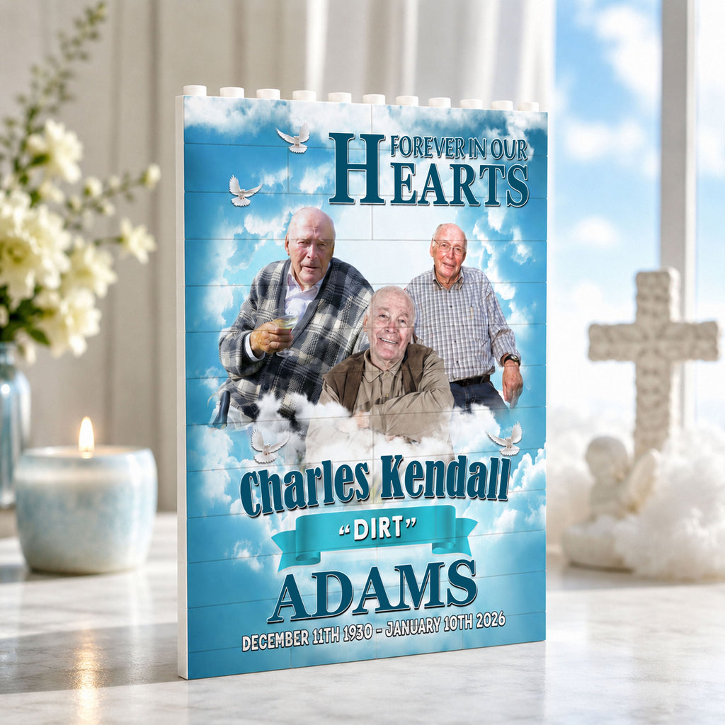 Custom Photo In Loving Memory Memorial Building Brick Block TH10 170279