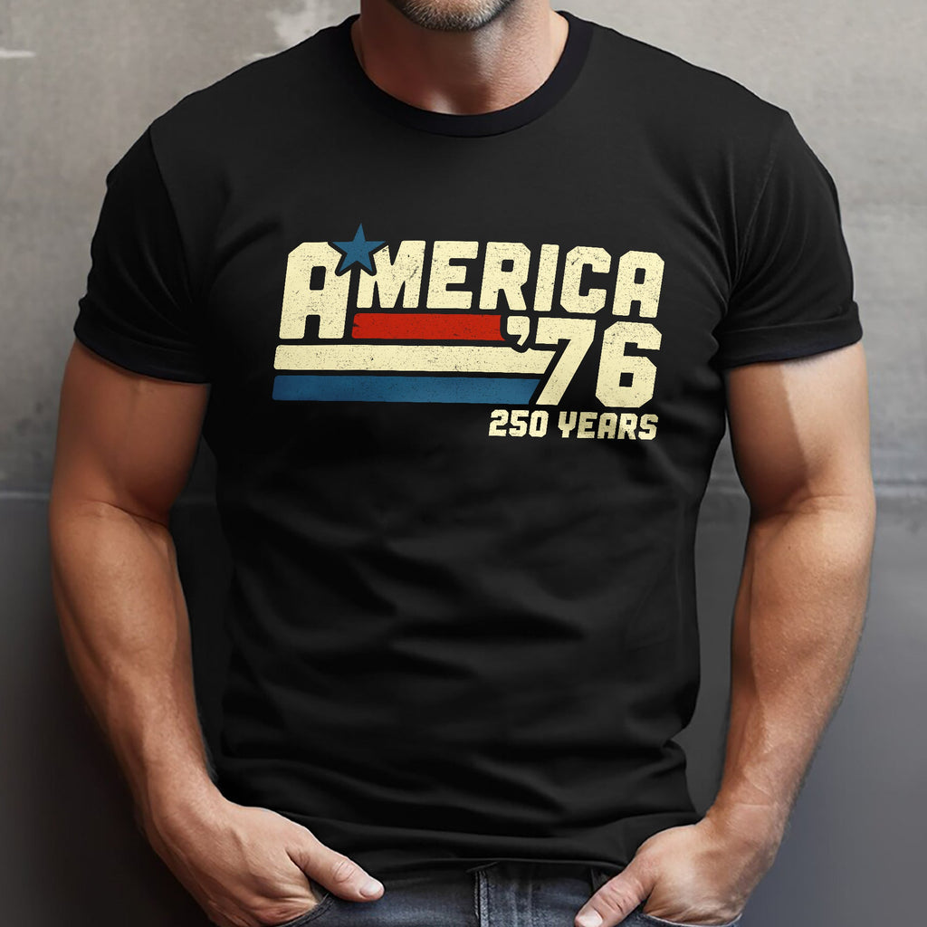 America 76 250 Years Retro Vintage 1776 2026 Patriotic 4th July Comfort Shirt HA75 921544