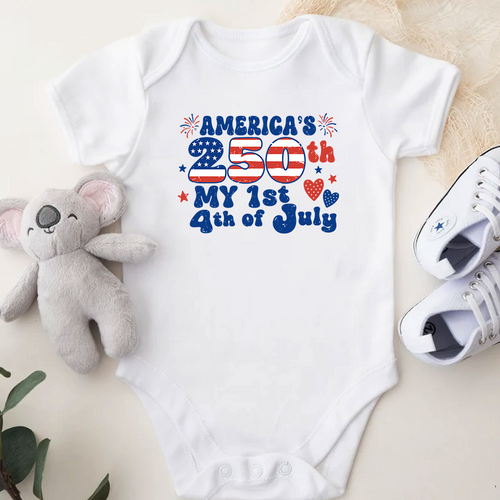 My 1st 4th Of July Baby Onesie, USA 250th Anniversary CH07 911970