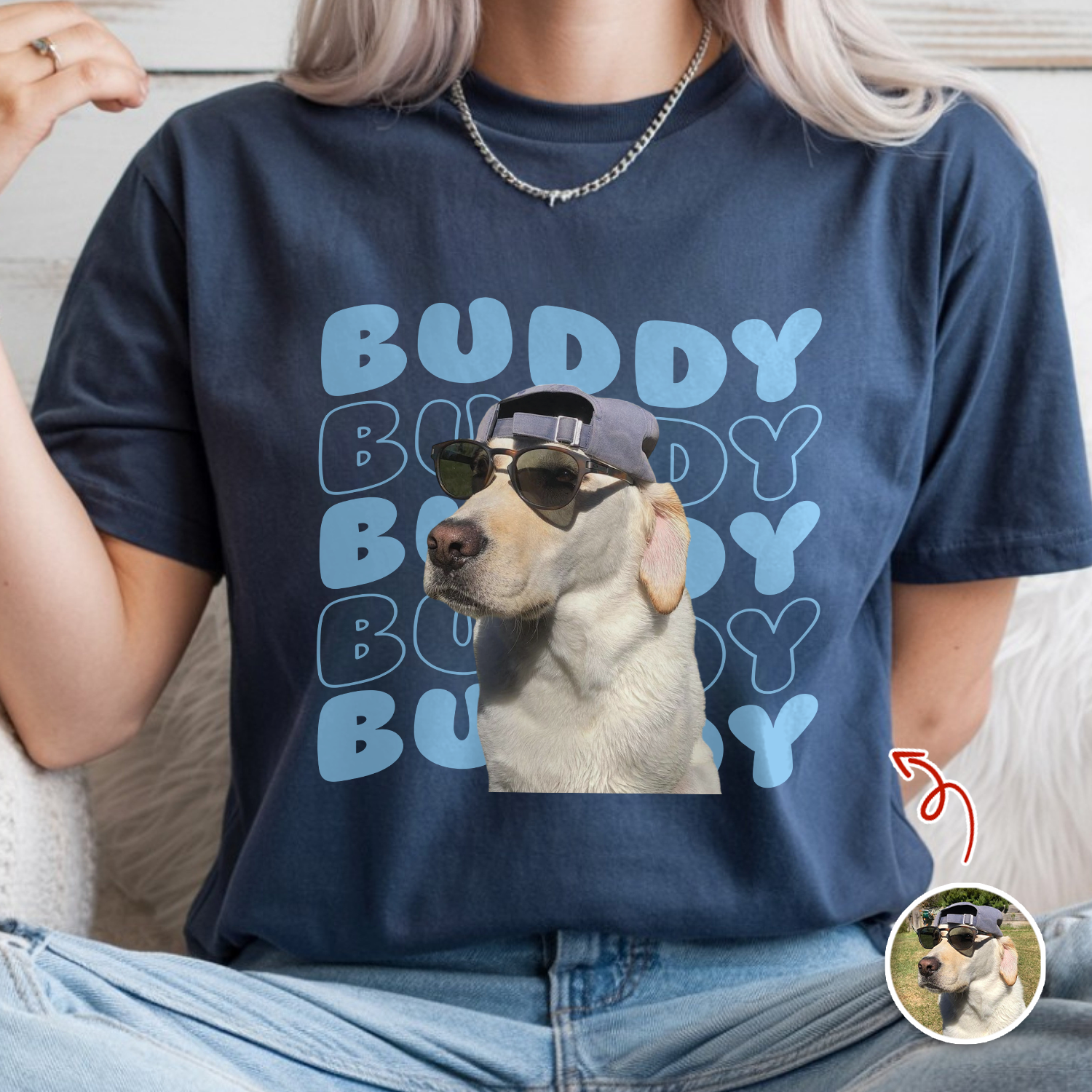 Custom Dog Photo Comfort Shirt, Personalized Gift for Dog Lovers CH07 180018