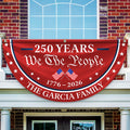 Custom Family Name 250 Years We The People 1776-2026 Non-Pleated Fan Flag LM32 669203