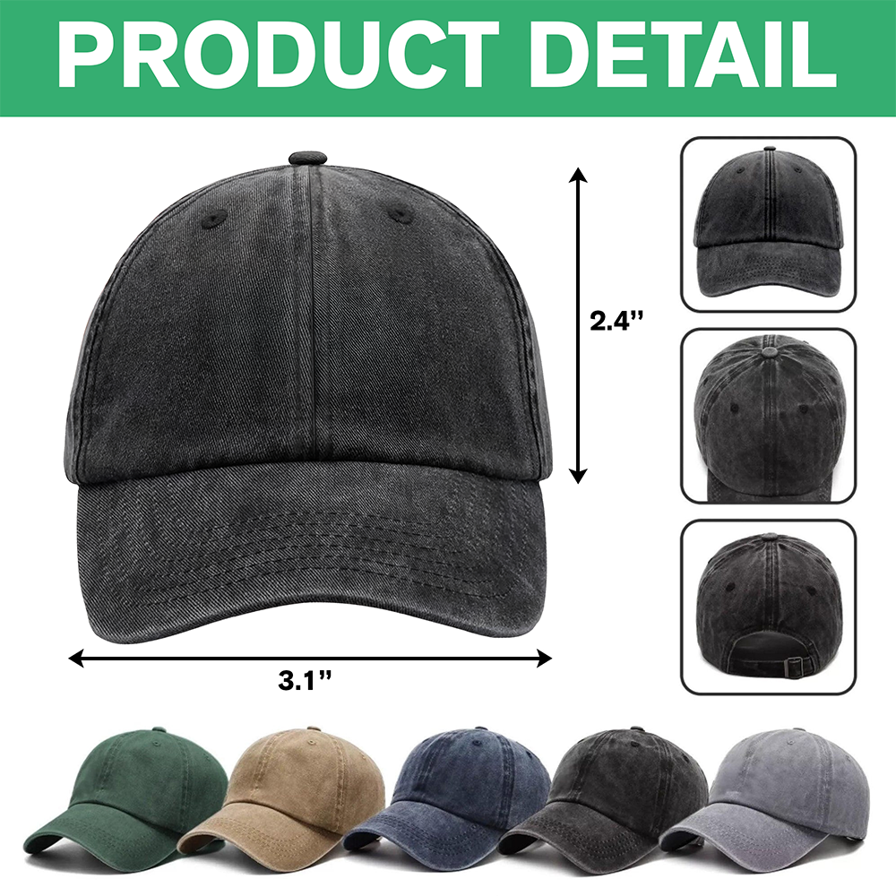 Personalized Dad Fixer Of All Things Washed Denim Baseball Cap TH10 170175