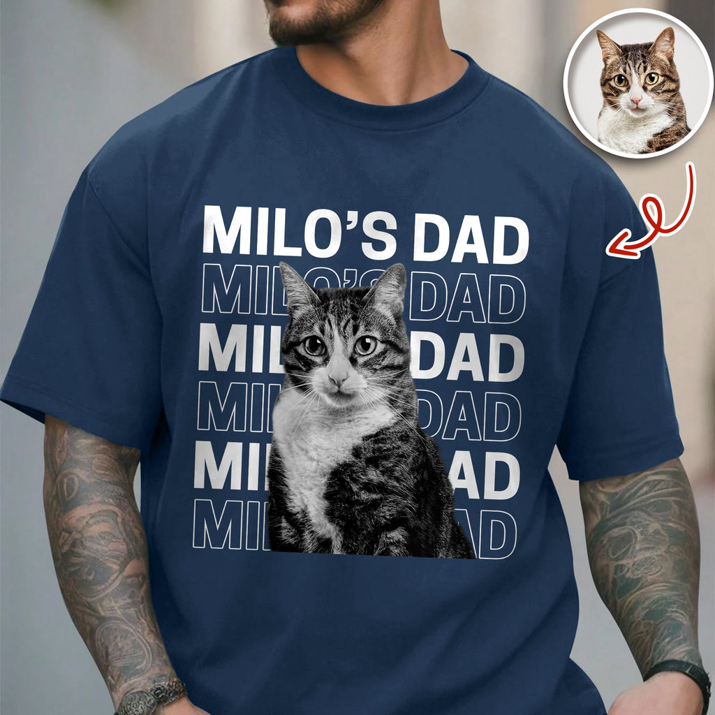 Custom Dog Cat Photo Dad, Mom Comfort Shirt HO82 902702