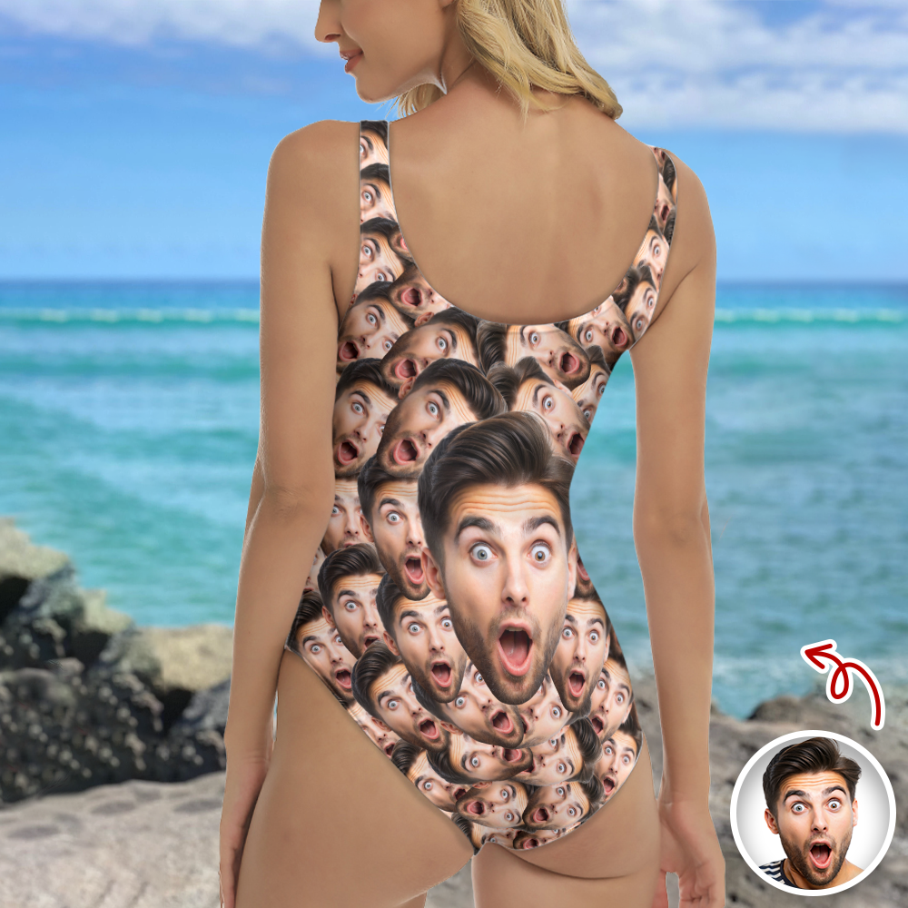 Custom Face One-Piece Swimsuit Beachwear Gift LM32 669497