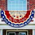 Custom Family Name 250 Years We The People Non-Pleated Fan Flag CH07 911688