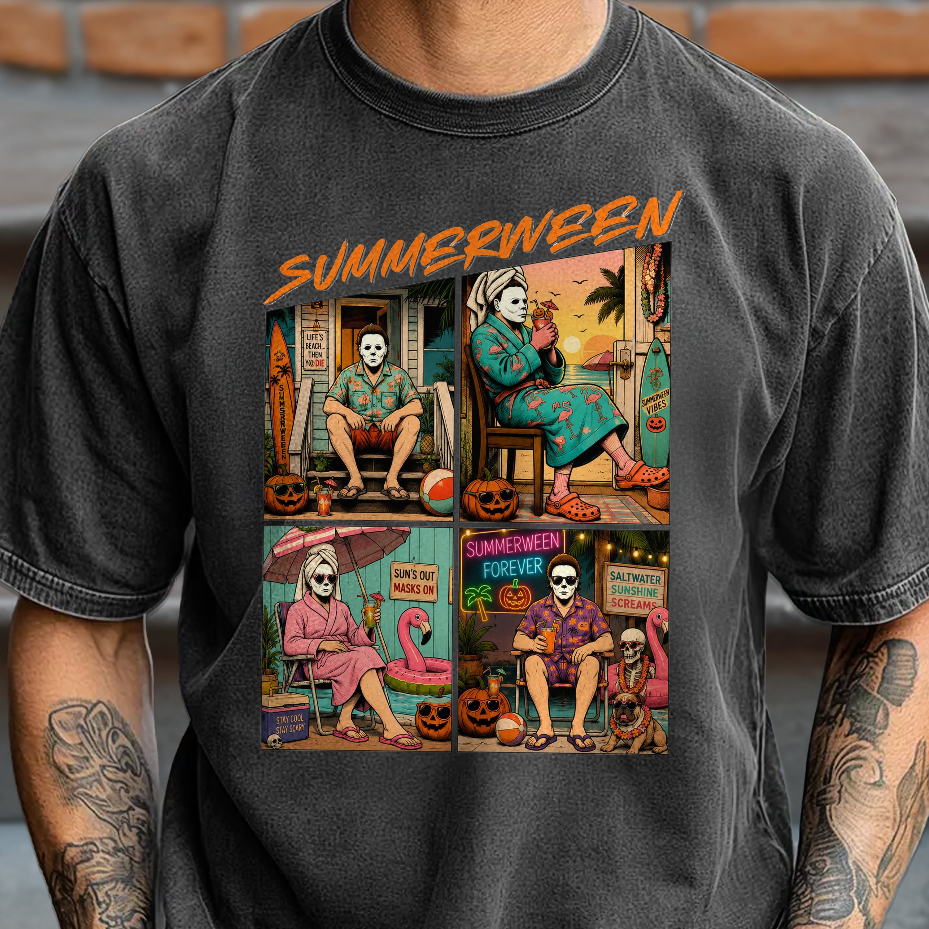 Funny Summerween Comfort Shirt - Spooky Summer Beach Vacation Shirt Gift LM32 669477