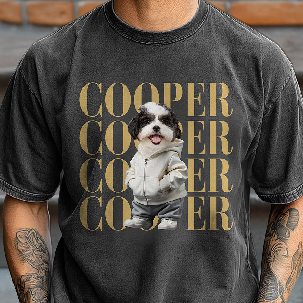 Custom Photo Pet Portrait Vintage Comfort Shirt Gift For Pet Lovers LM32 669471