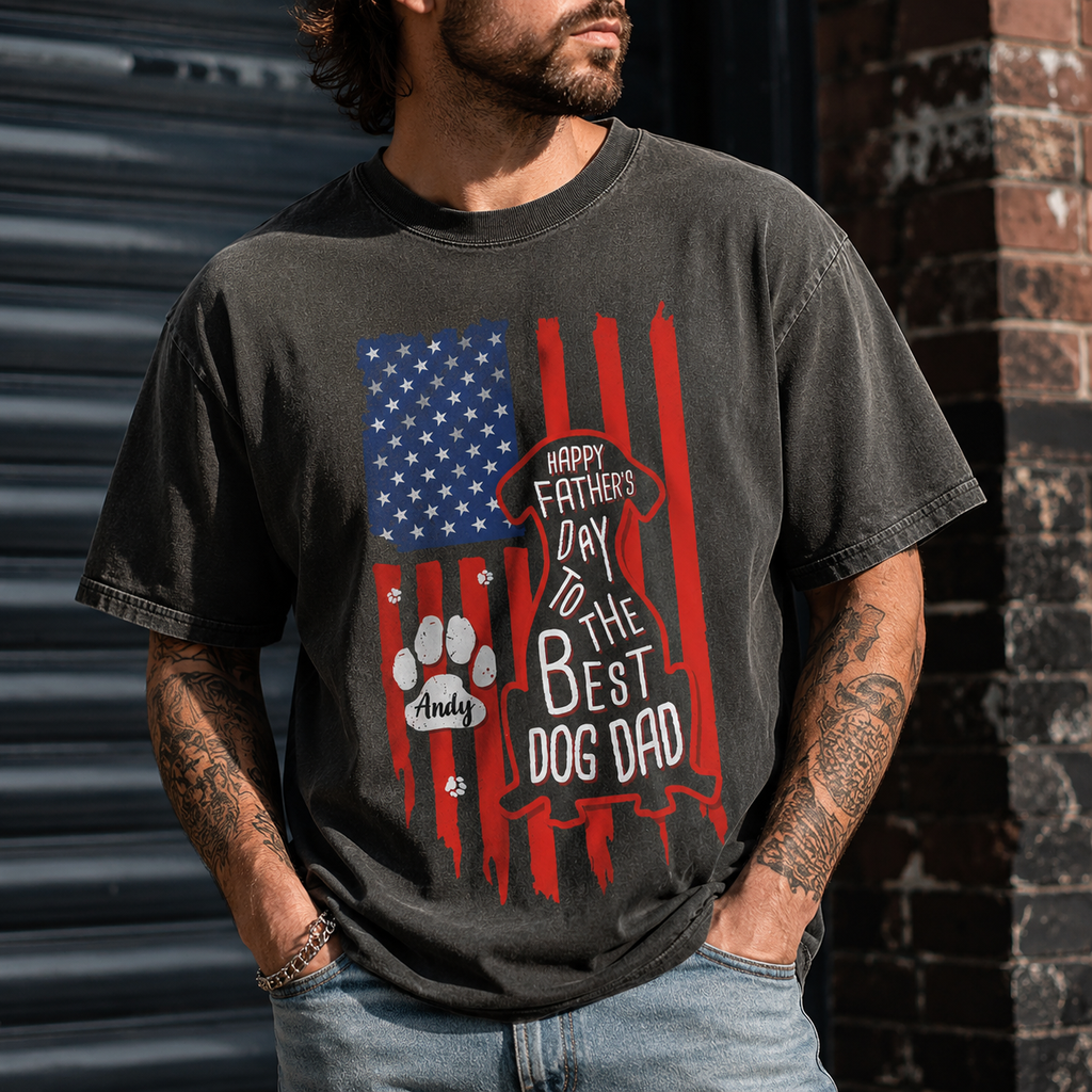 Happy Father's Day To Best Dog Dad Flag Comfort Shirt CH07 911776