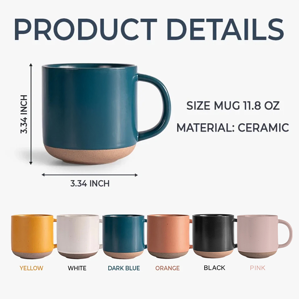 Custom Name & Birthflower Pottery Mug For Book Lovers TH10 170305