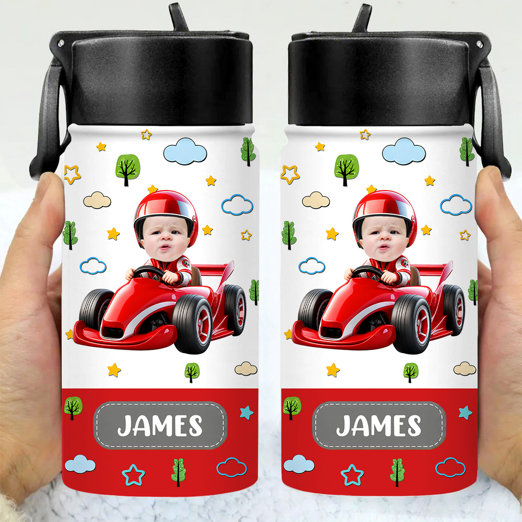 Custom Photo Car Lorry Vehicle Helmet Kid Water Bottle HO82 902968