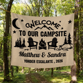 Personalized Welcome To Our Campsite Camping Tapestry, Gift For Camping Lovers HO82 903072