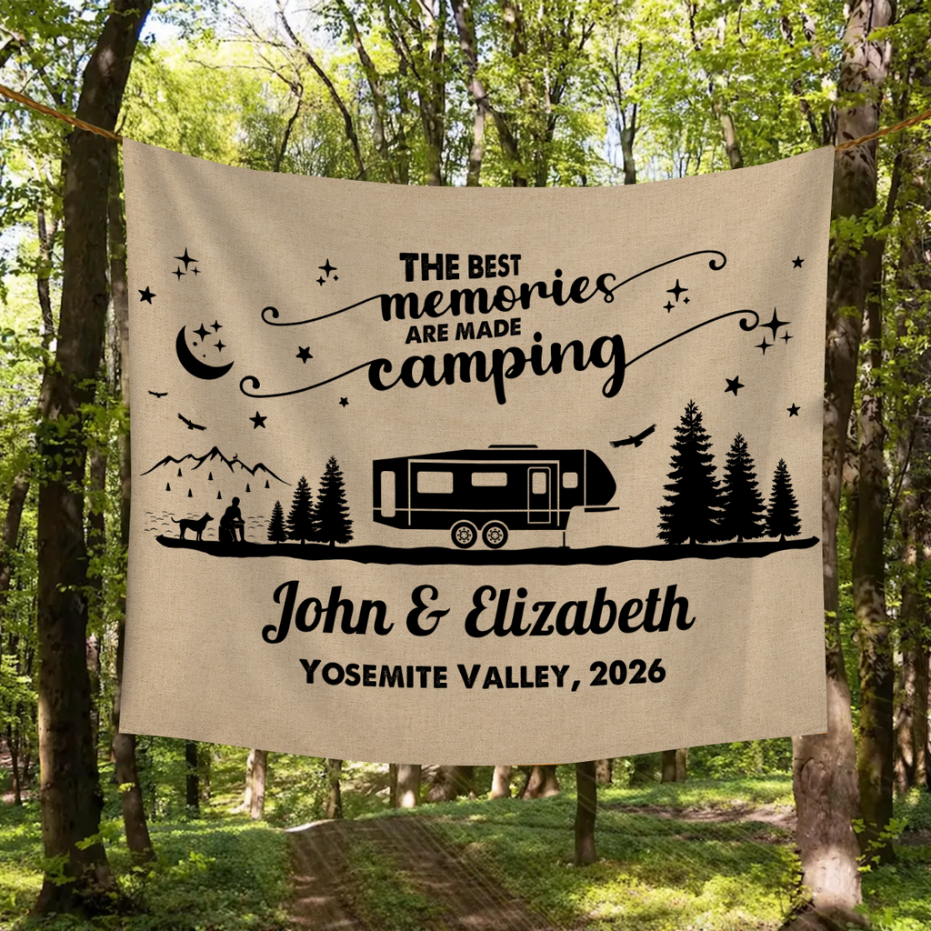Personalized Welcome To Our Campsite Camping Tapestry HO82 903070