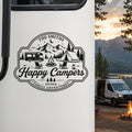 Custom Family Name Happy Campers RV Decal Sticker Camping Family Gift LM32 669487