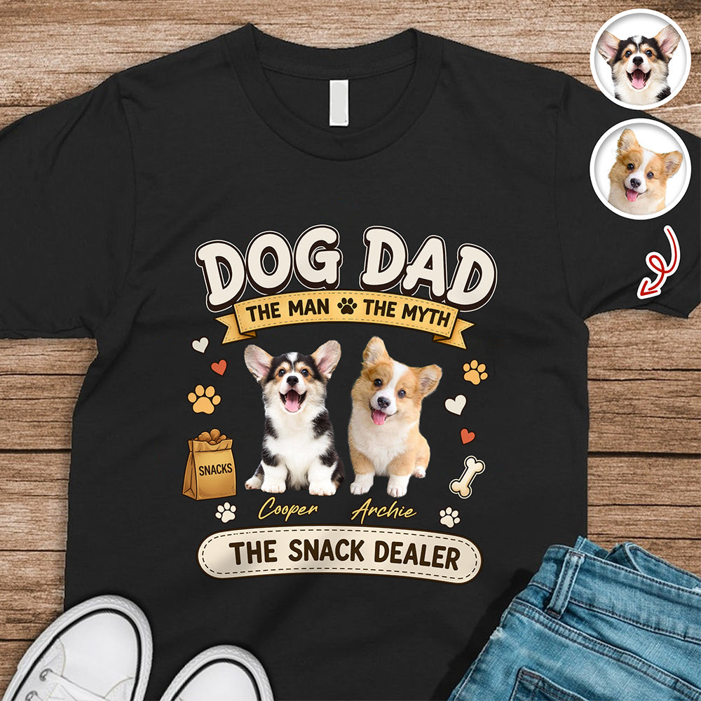 Personalized Dog Dad The Man The Myth The Snack Dealer Dark Shirt Gift For Dog Lovers HO82 902606