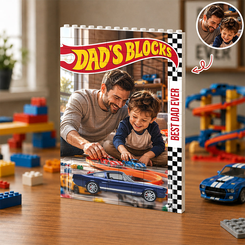 Custom Photo Dad's Blocks Personalized Building Brick Block Gift LM32 669327