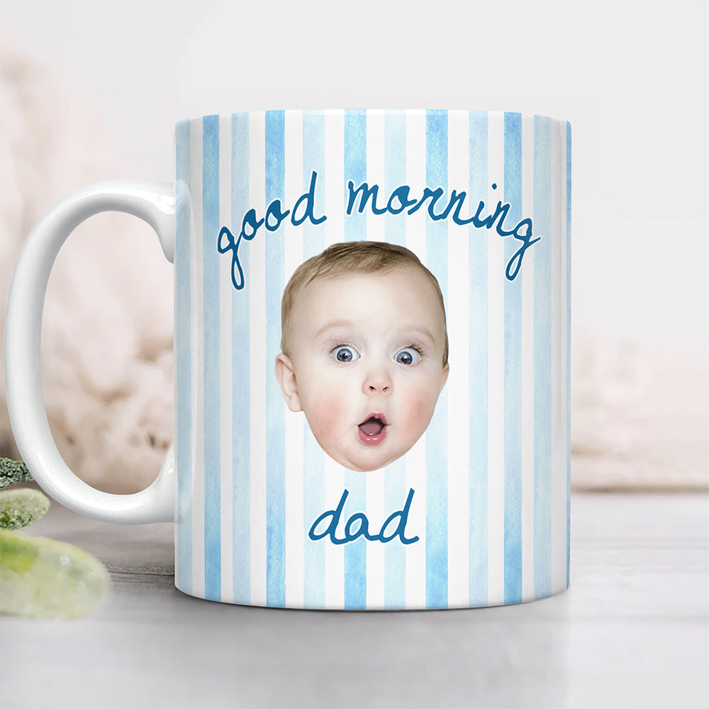 Custom Baby Face Happy Birthday Print Full Mug Gift For Dad, Mom HA75 921730