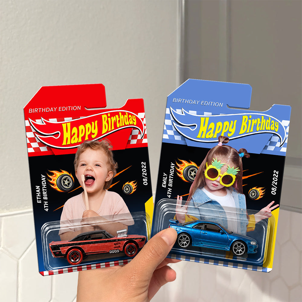 Custom Photo Editable Happy Birthday Wheels Gift For Kids CH07 911694