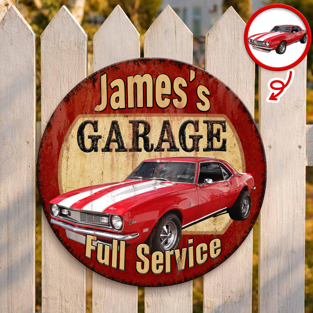 Custom Car Photo Garage Metal Sign - Personalized Gift for Car Lovers CH07 911790