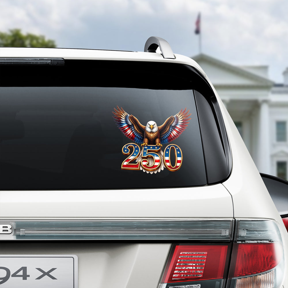 250th Anniversary Patriotic Eagle Badge Car Window Decal Sticker CH07 911682