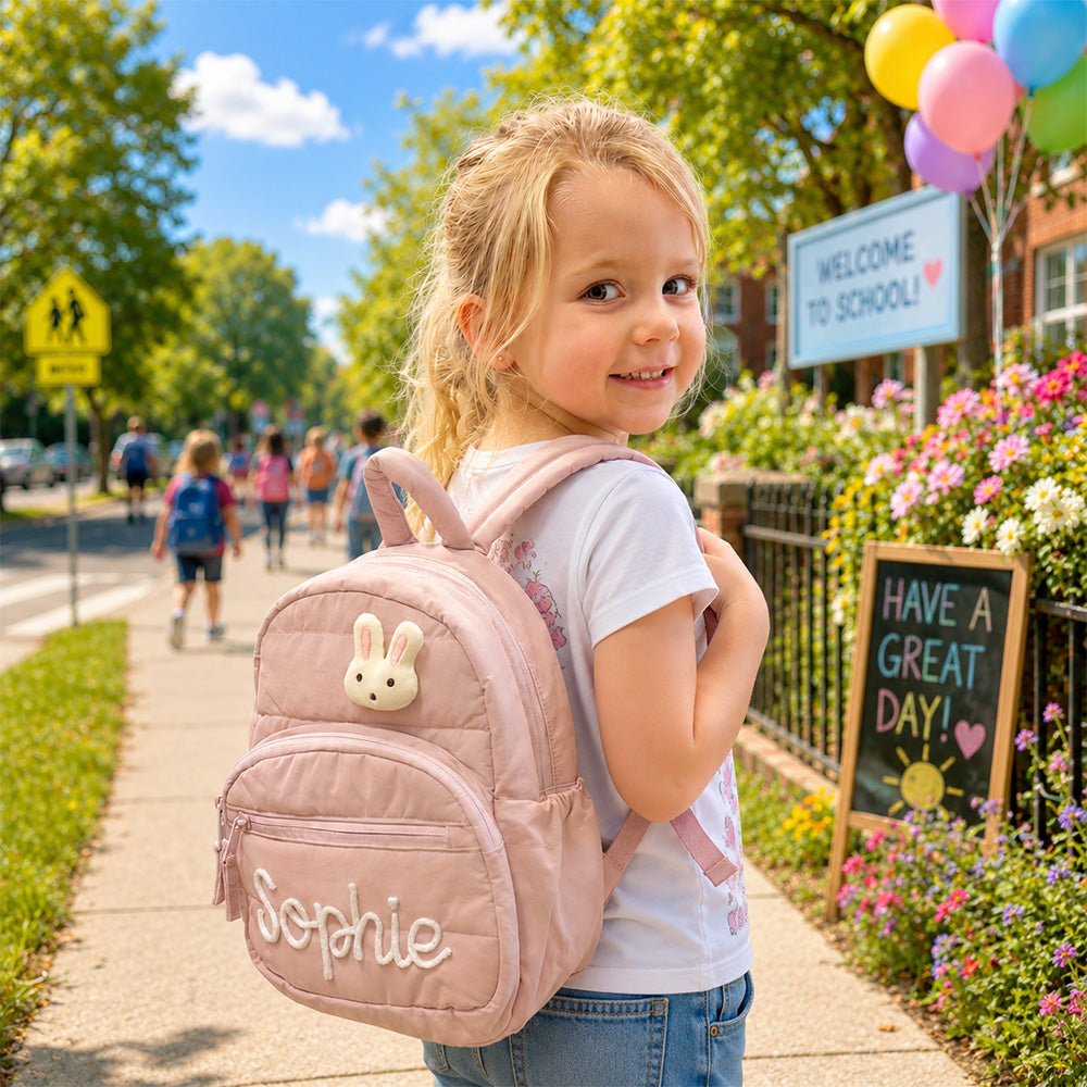 Custom Name Quilted Toddler Backpack - Back To School Gift For Kids CH07 911856